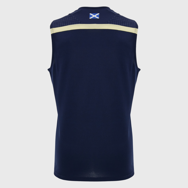 Macron Scotland Rugby Sleeveless Tee Navy/Sand 2026/27