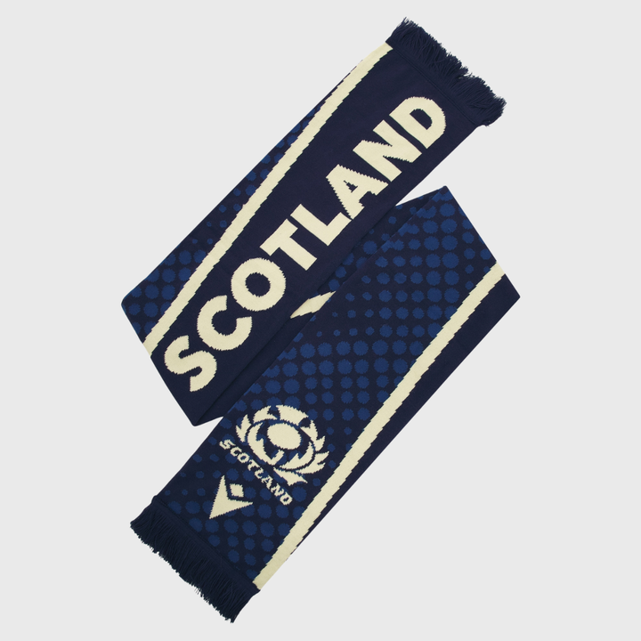 Macron Scotland Rugby Text Scarf Navy/Sand 2026/27