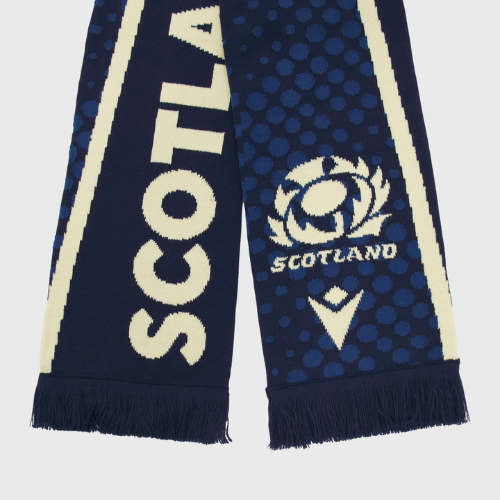 Macron Scotland Rugby Text Scarf Navy/Sand 2026/27