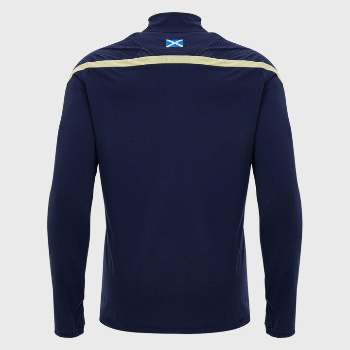 Macron Scotland Rugby 1/4 Zip Training Top Navy/Sand 2026/27