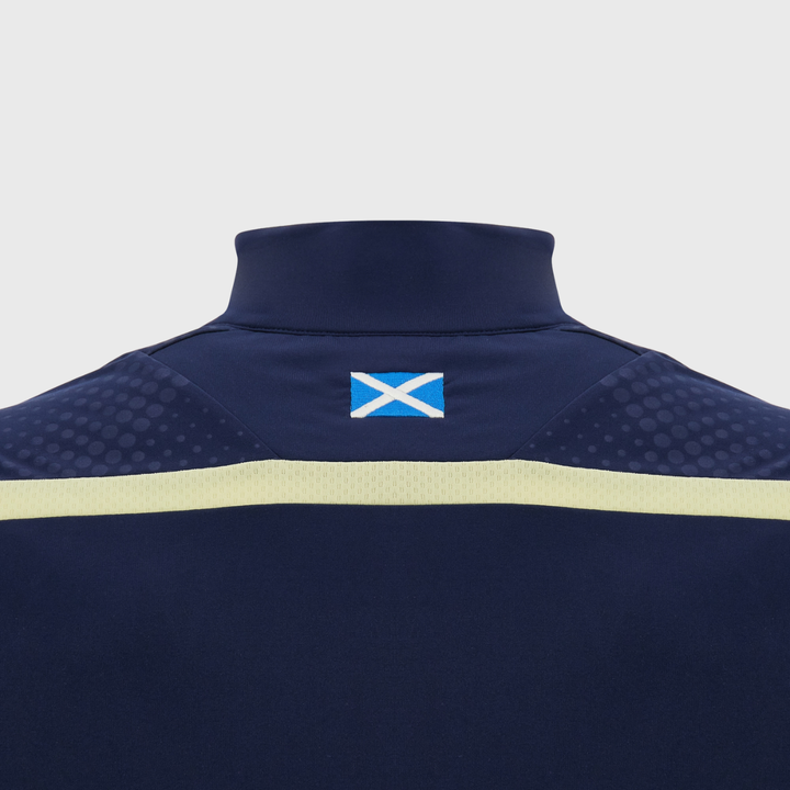 Macron Scotland Rugby 1/4 Zip Training Top Navy/Sand 2026/27