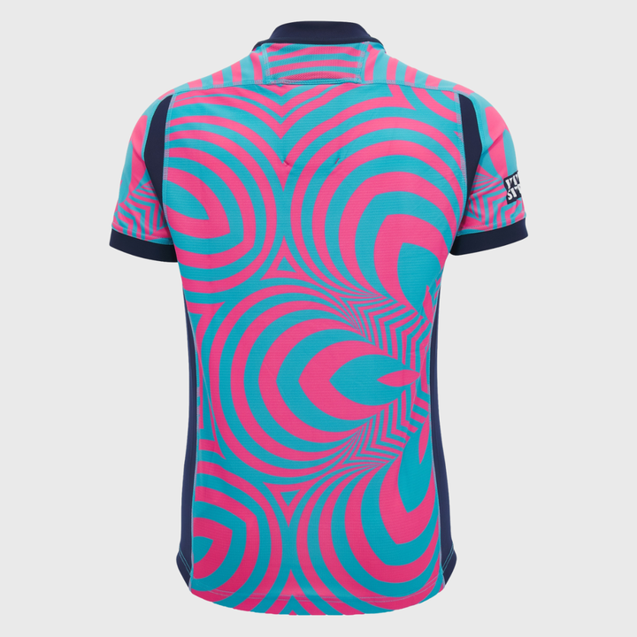 Macron Scotland Rugby Kid's Training Jersey Neon Blue/Pink 2026/27