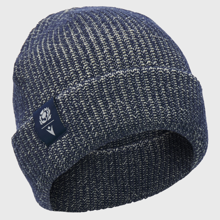 Macron Scotland Rugby Waffle Beanie Hat Navy/Sand 2026/27