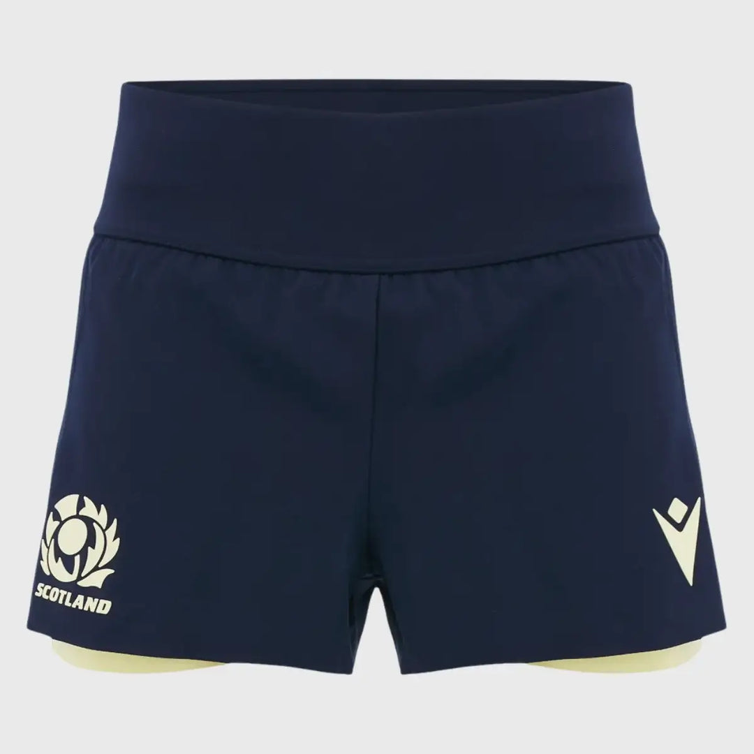 MacronScotlandWomensGymShorts - Rugbystuff.com