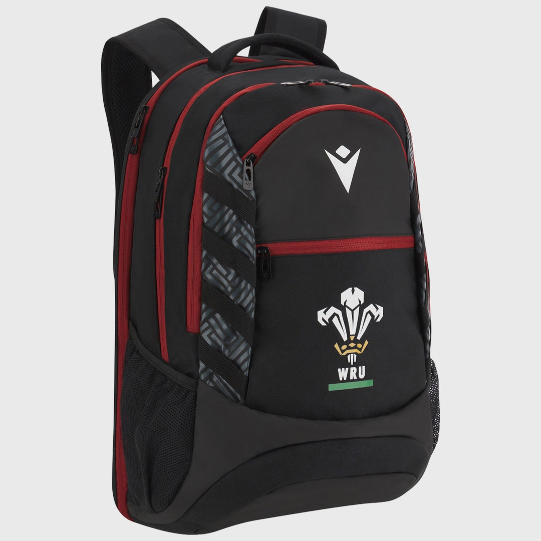 Macron Wales Rugby 35 Litre Backpack Black/Red Rugby