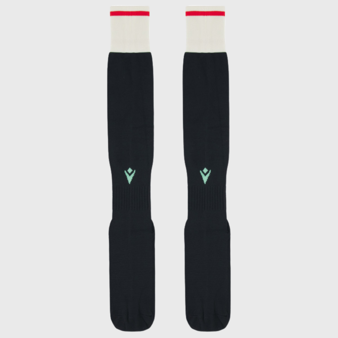Macron Wales Away Rugby Socks 2025/26 - Rugbystuff.com