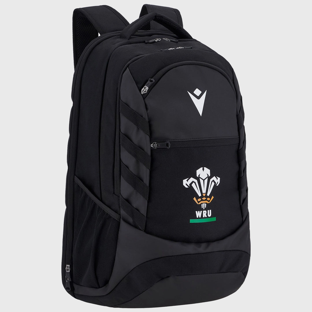 Macron Wales Rugby Back Pack Black - Rugbystuff.com