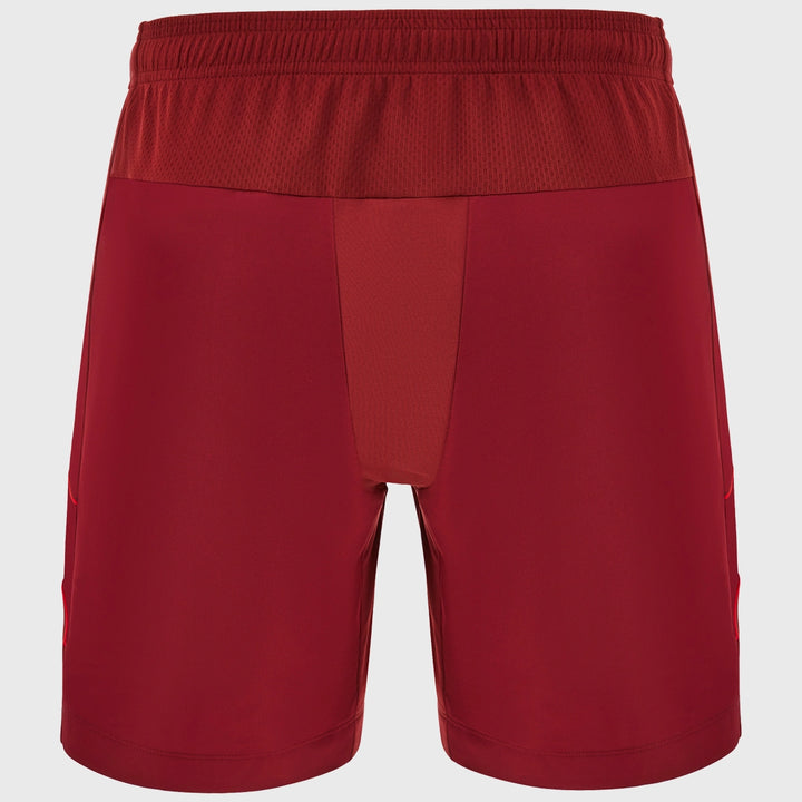 Macron Wales Rugby Training Bermuda Shorts Dark Red 2025/26 - Rugbystuff.com