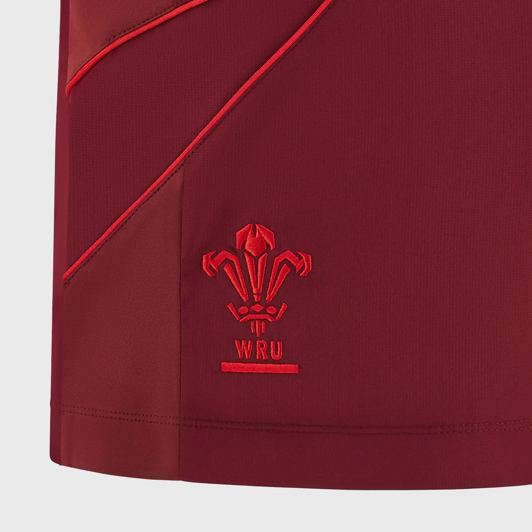 Macron Wales Rugby Training Bermuda Shorts Dark Red 2025/26 - Rugbystuff.com