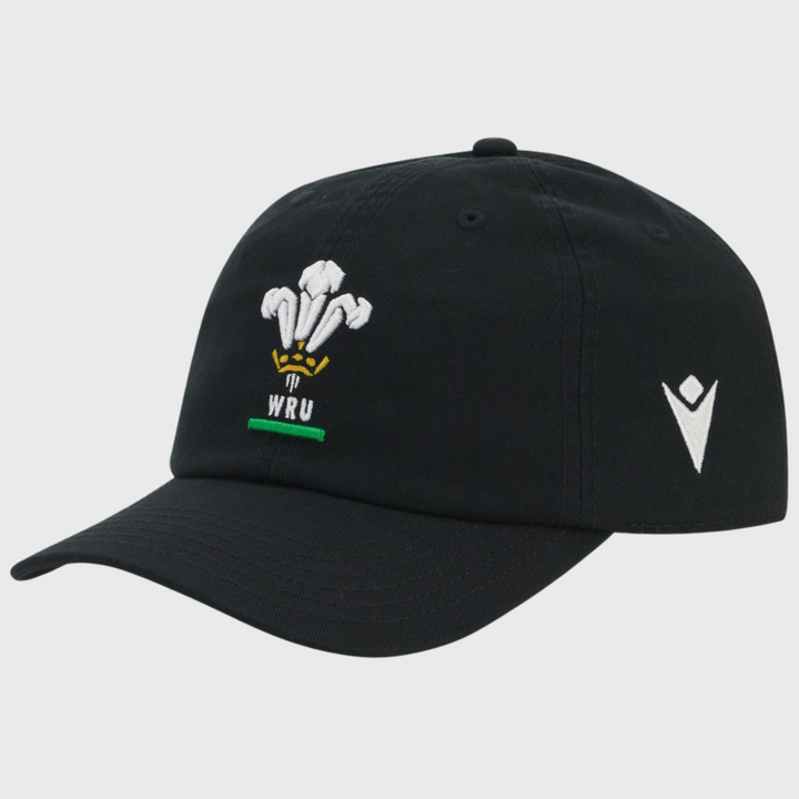 Macron Wales Rugby Dad Cap Black 2025/26 - Rugbystuff.com