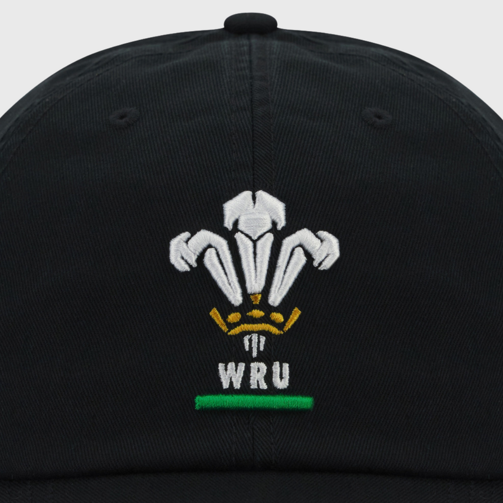 Macron Wales Rugby Dad Cap Black 2025/26 - Rugbystuff.com