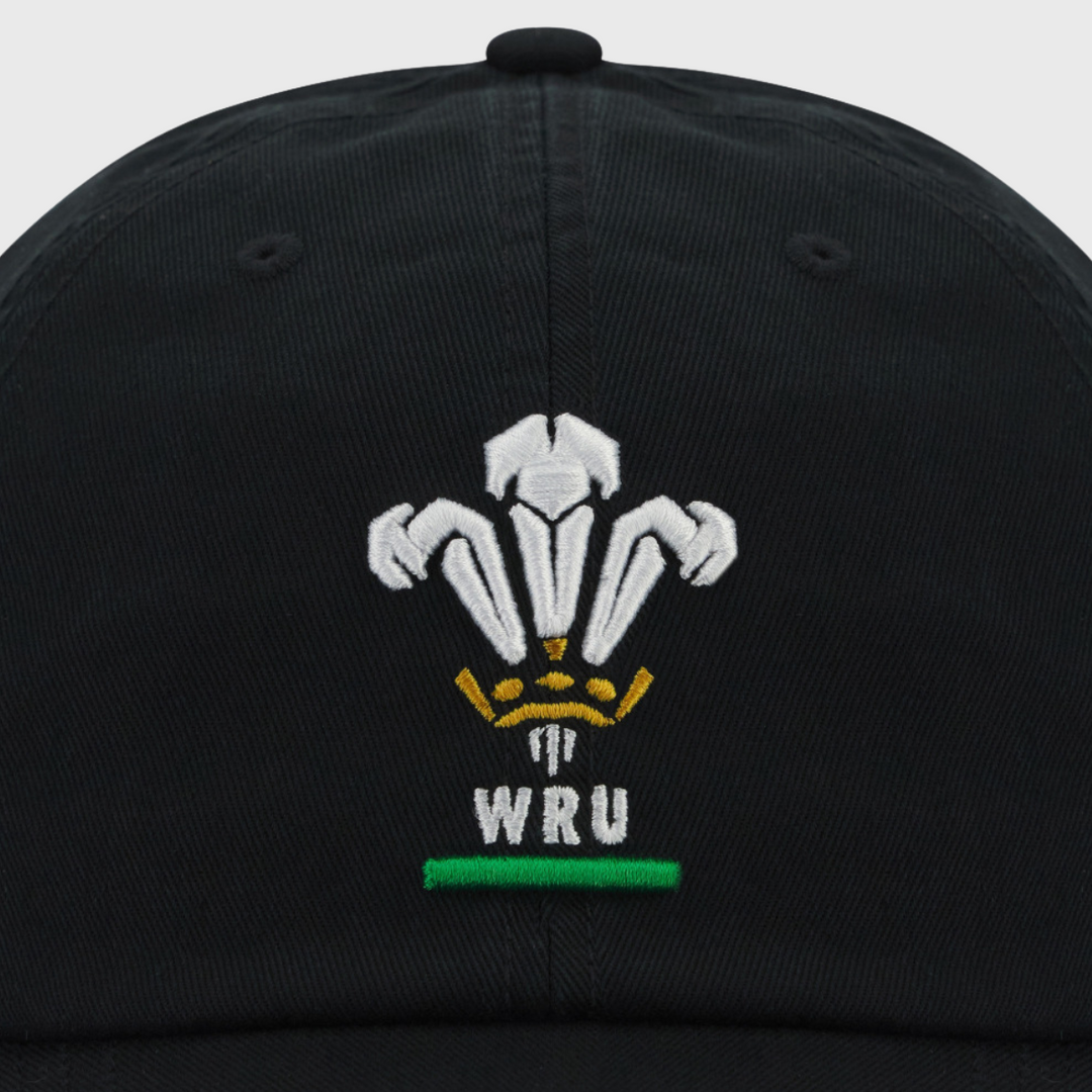 Macron Wales Rugby Dad Cap Black 2025/26 - Rugbystuff.com