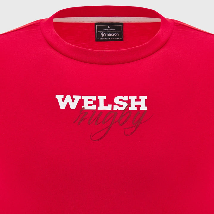 Macron Wales Rugby Fan Cotton Tee Red 2025/26 - Rugbystuff.com