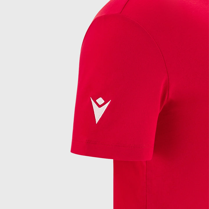 Macron Wales Rugby Fan Cotton Tee Red 2025/26 - Rugbystuff.com