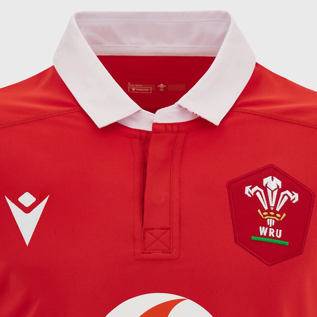 Macron Wales Kid's Home Replica Rugby Shirt 2023/24 - Rugbystuff.com