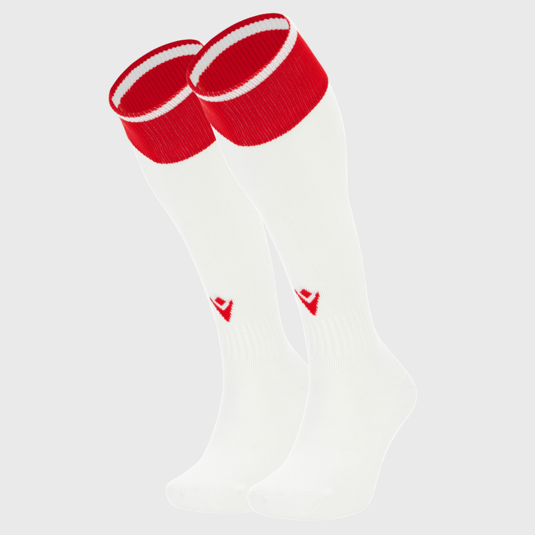 Macron Wales Home Rugby Socks 2025/26 - Rugbystuff.com