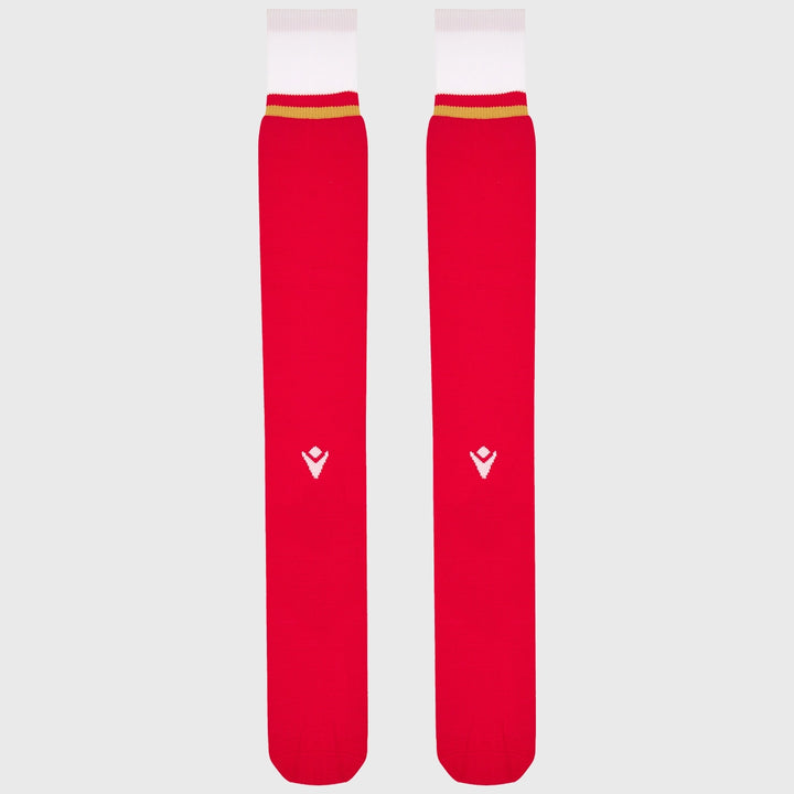 Macron Wales Home Rugby Socks 2024/25 - Rugbystuff.com