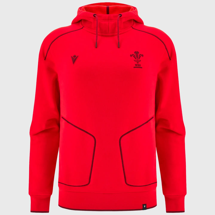 Macron Wales Rugby Player Hoody Red 2025/26 - Rugbystuff.com