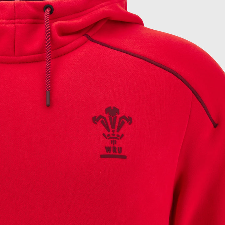 Macron Wales Rugby Player Hoody Red 2025/26 - Rugbystuff.com