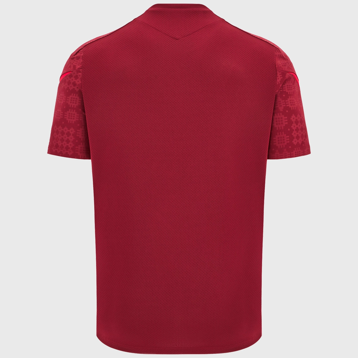 Macron Wales Rugby Poly Tee Dark Red 2025/26 - Rugbystuff.com