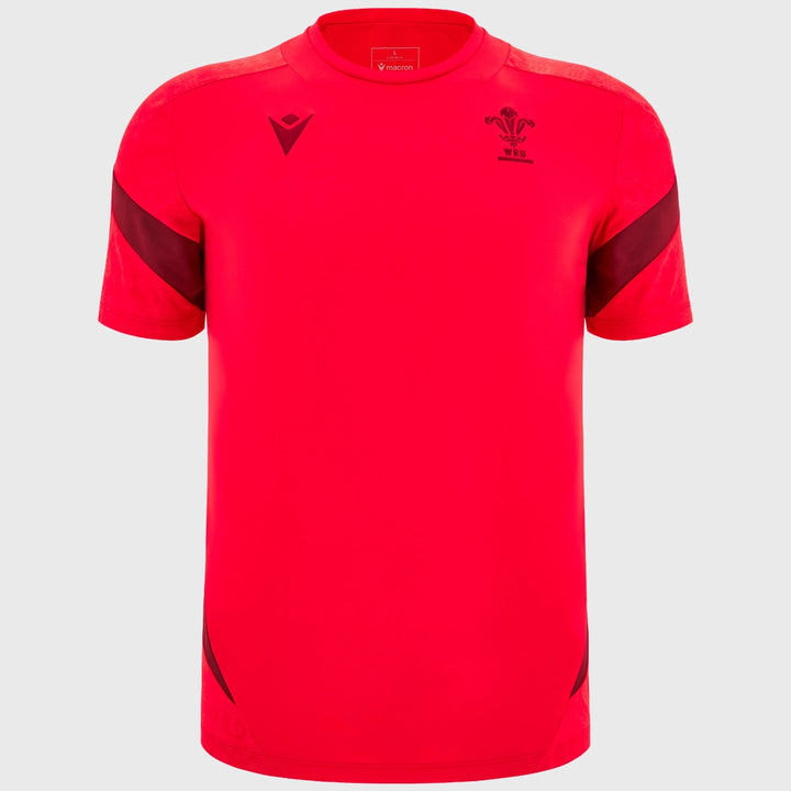 Macron Wales Rugby Poly Tee Red 2025/26 - Rugbystuff.com