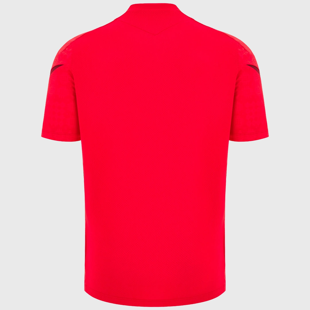 Macron Wales Rugby Poly Tee Red 2025/26 - Rugbystuff.com