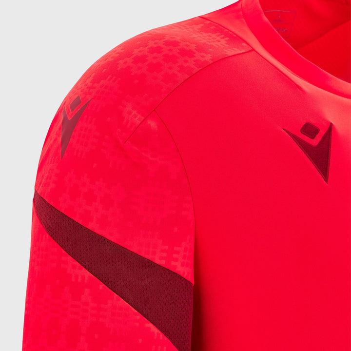 Macron Wales Rugby Poly Tee Red 2025/26 - Rugbystuff.com