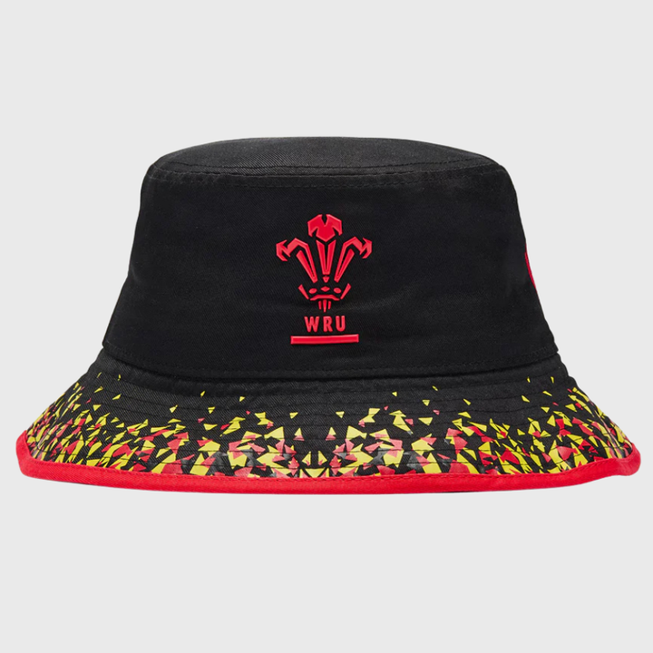 Macron Wales Rugby Bucket Hat Black 2025/26