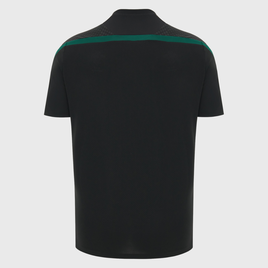 Macron Wales Rugby Poly Tee Black/Green 2026/27