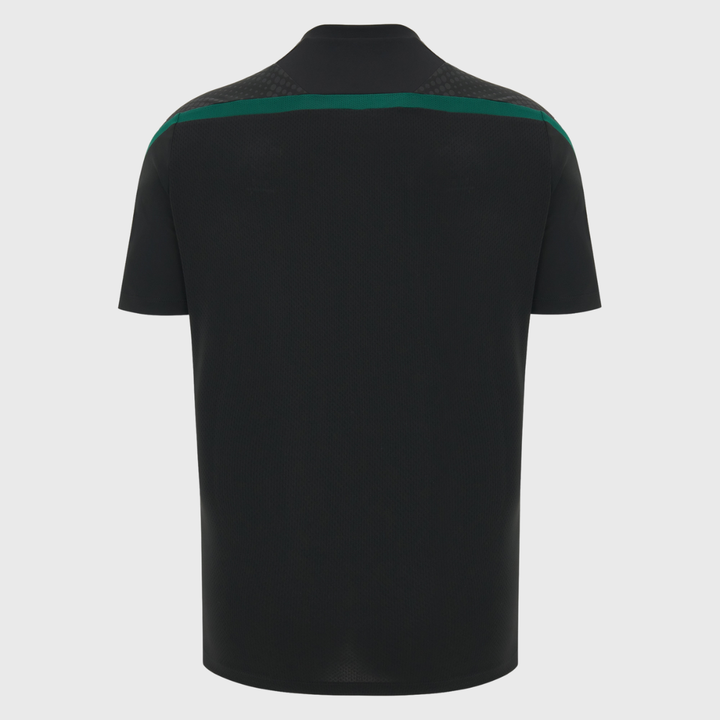 Macron Wales Rugby Poly Tee Black/Green 2026/27