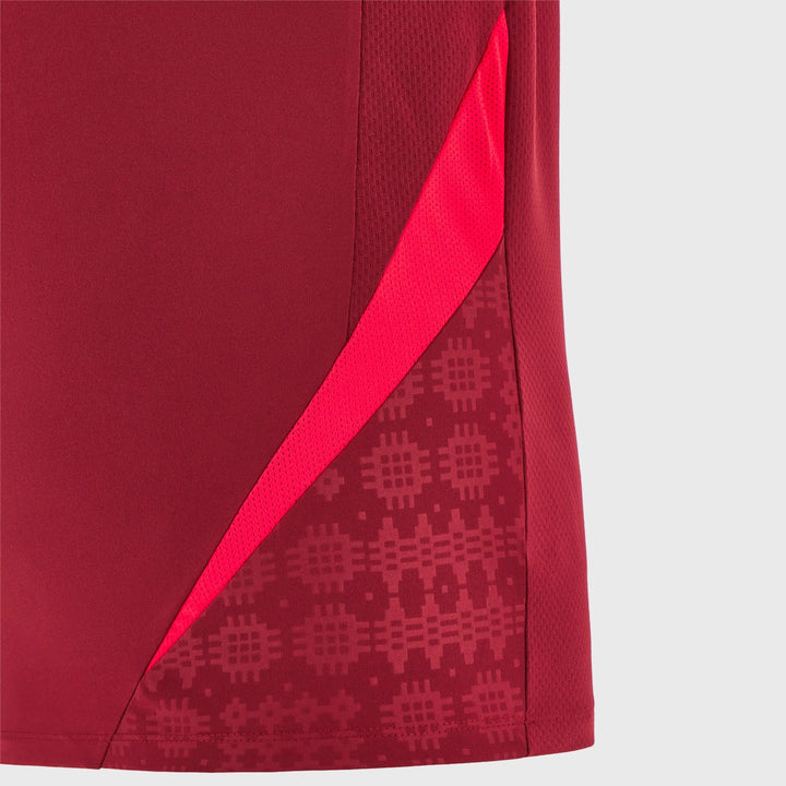 Macron Wales Rugby Sleeveless Poly Tee Dark Red 2025/26 - Rugbystuff.com