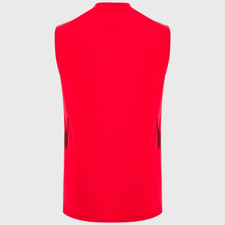 Macron Wales Rugby Sleeveless Poly Tee Red 2025/26 - Rugbystuff.com