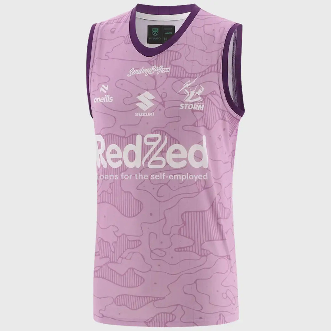 O'Neill's Melbourne Storm Men's Training Singlet Lilac 2026 - Rugbystuff.com
