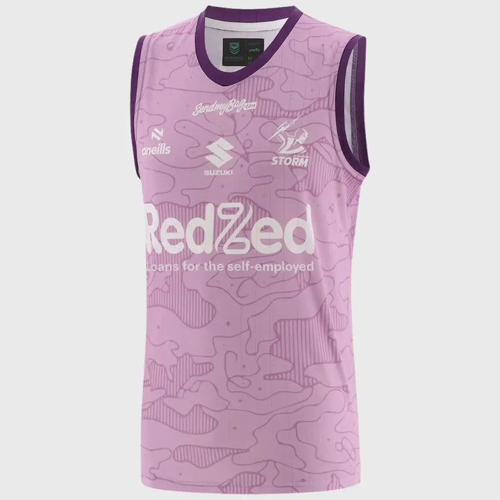 O'Neill's Melbourne Storm Men's Training Singlet Lilac 2026 - Rugbystuff.com