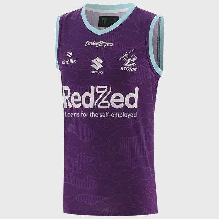 O'Neill's Melbourne Storm Men's Training Singlet Purple 2026 - Rugbystuff.com