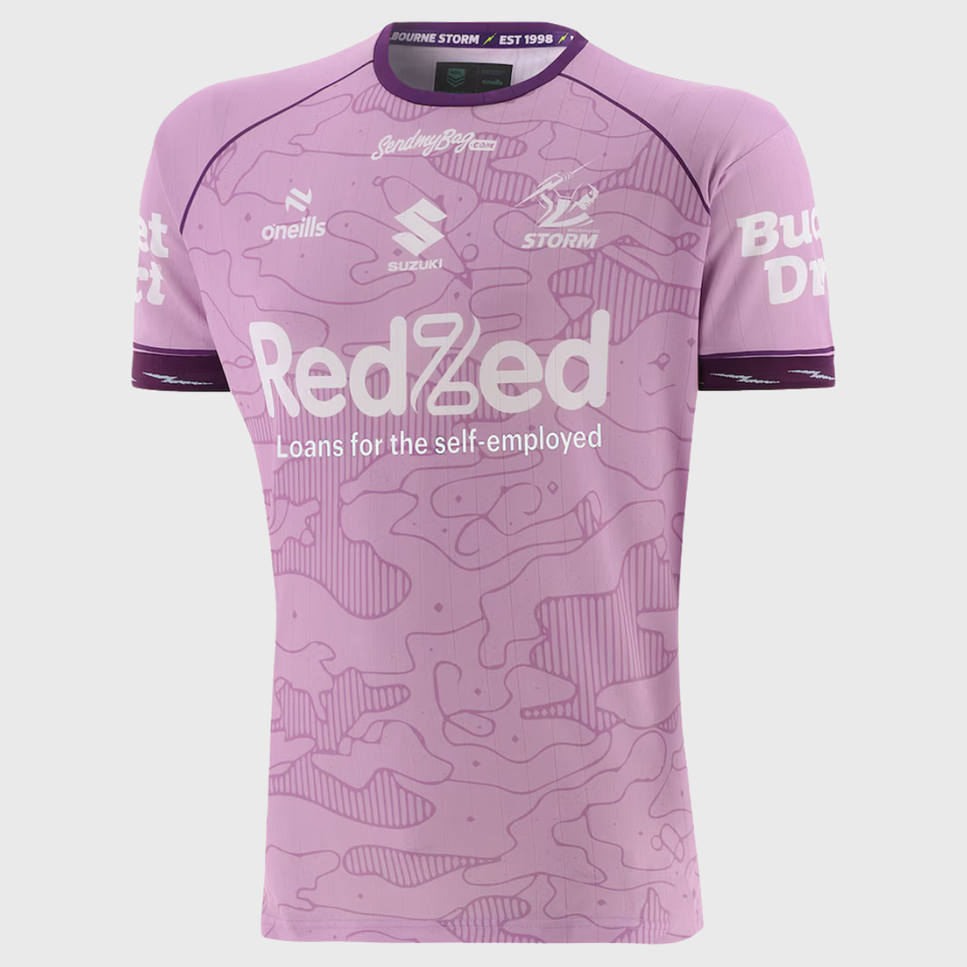 O'Neill's Melbourne Storm Men's Training Tee Lilac 2026 - Rugbystuff.com