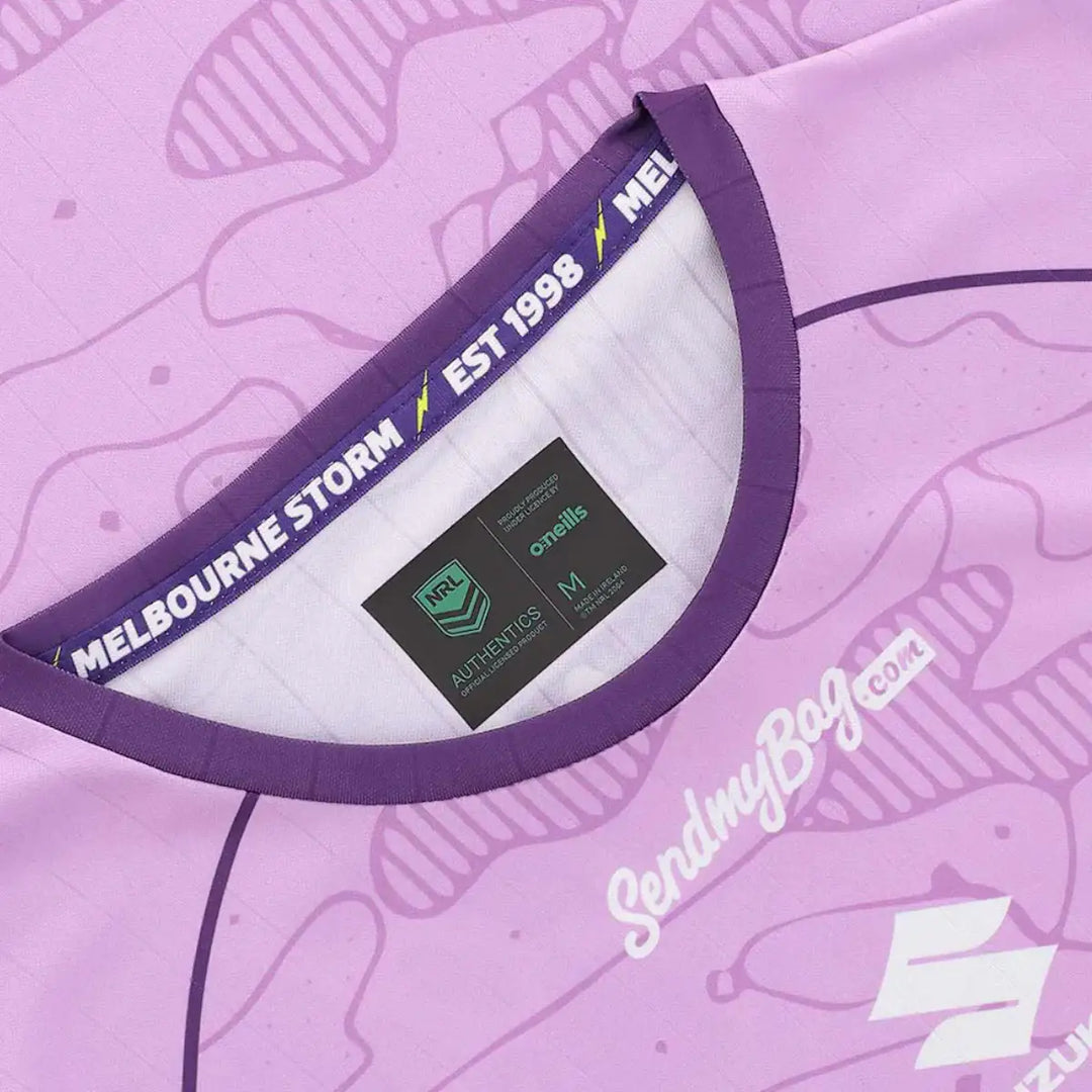 O'Neill's Melbourne Storm Men's Training Tee Lilac 2026 - Rugbystuff.com