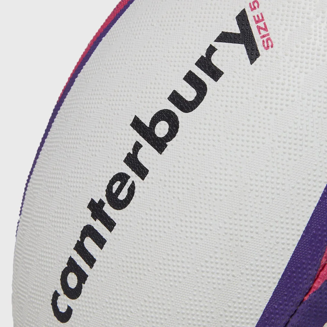 Canterbury Mentre Rugby Ball White/Purple/Pink - Rugbystuff.com