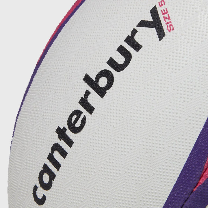 Canterbury Mentre Rugby Ball White/Purple/Pink - Rugbystuff.com