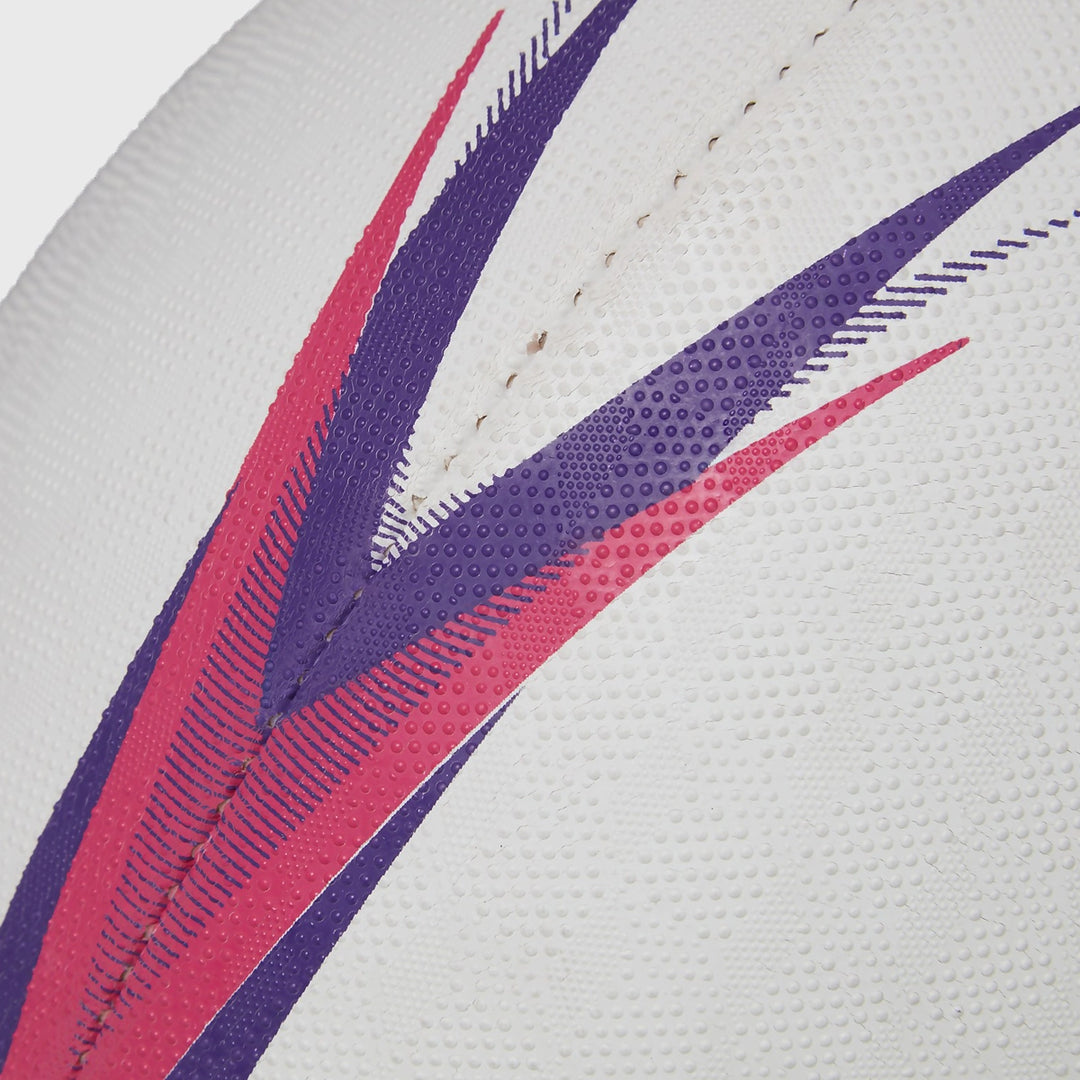 Canterbury Mentre Rugby Ball White/Purple/Pink - Rugbystuff.com