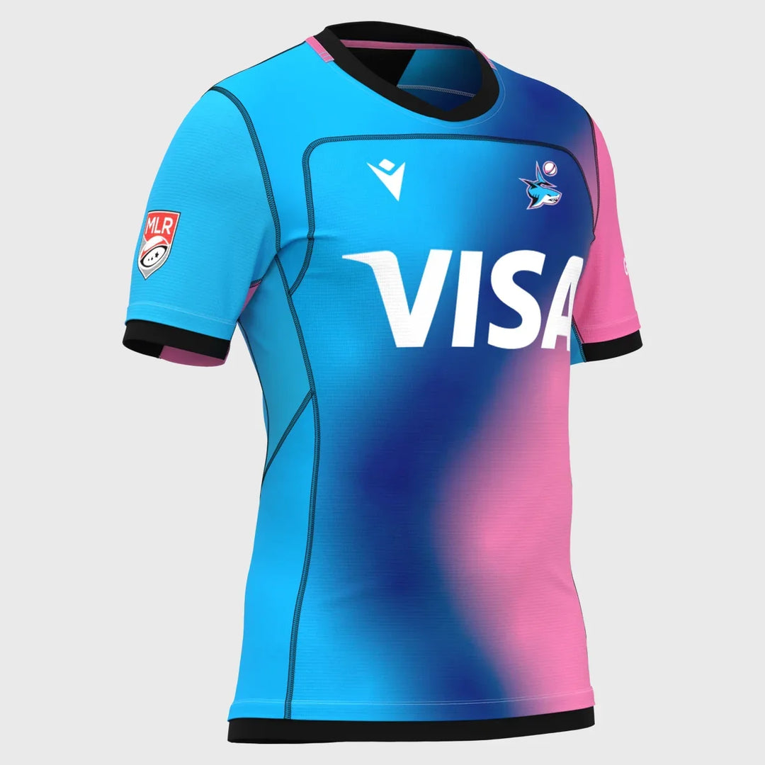 Macron Miami Sharks MLR Home Replica Rugby Shirt 2025 - Rugbystuff.com