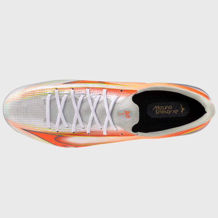 Mizuno α Alpha III Elite Mix Rugby Boots White/Lava Orange/Evening Primrose - Rugbystuff.com