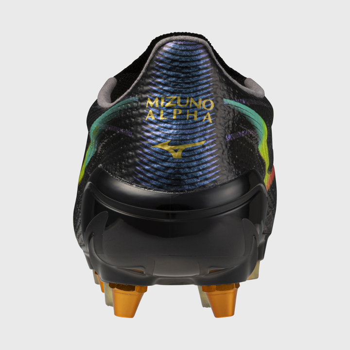 Mizuno α Alpha III Elite Mix Rugby Boots Black/Lava Orange/Evening Primrose