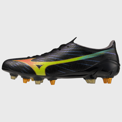 Mizuno α Alpha III Elite Mix Rugby Boots Black/Lava Orange/Evening Primrose