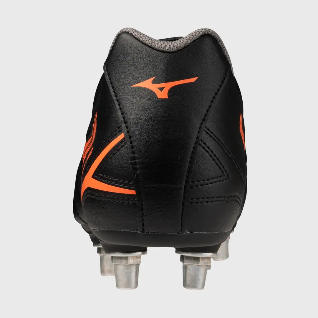 Mizuno Monarcida Neo III SI Rugby Boots Black/Lava Orange - Rugbystuff.com