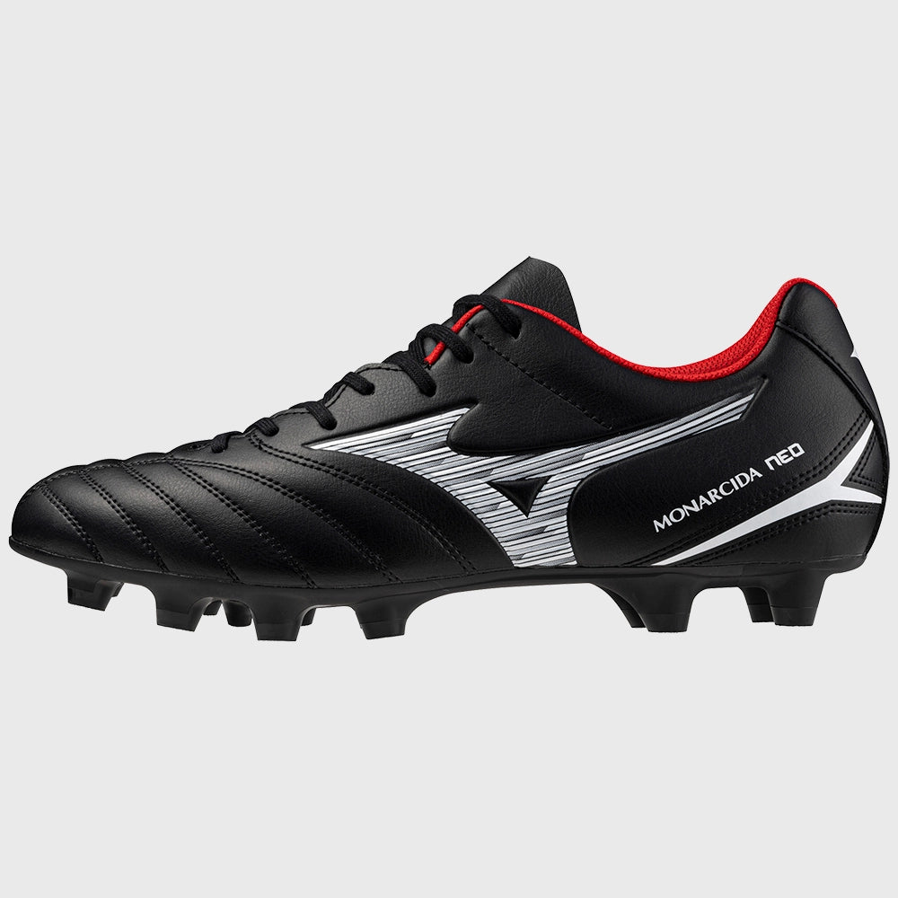 Mizuno Monarcida Neo III Select MD Rugby Boots Black/Red/White - Rugbystuff.com