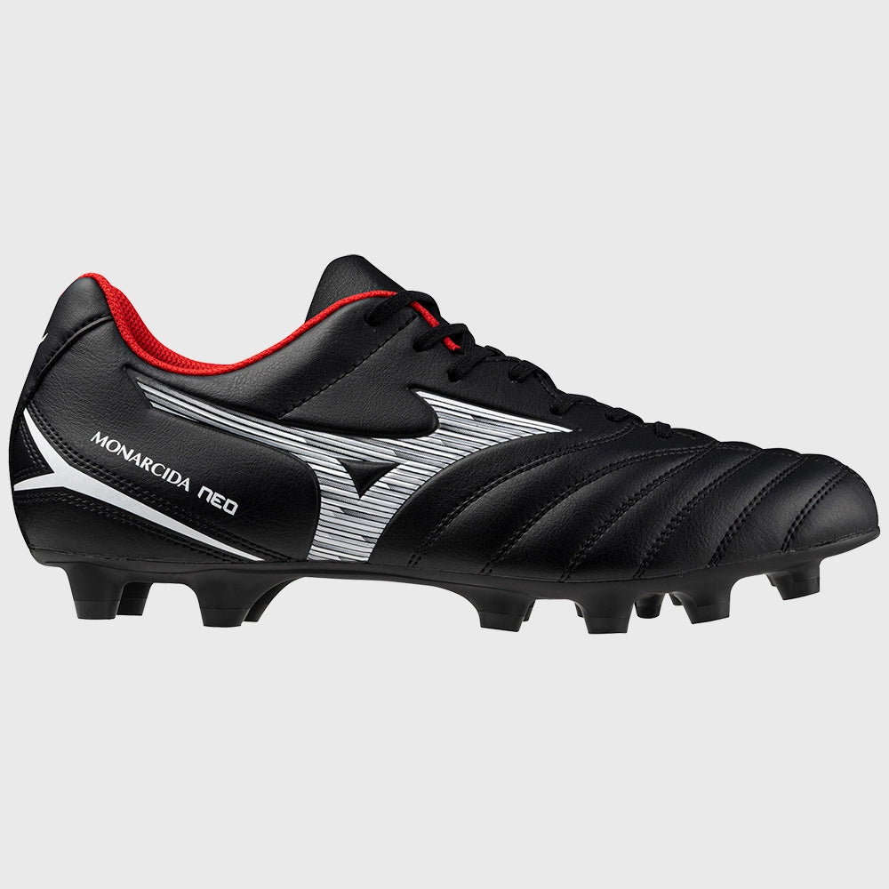 Mizuno Monarcida Neo III Select MD Rugby Boots Black/Red/White - Rugbystuff.com