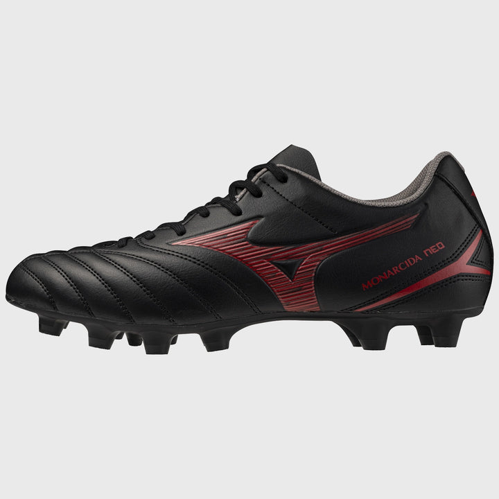 Mizuno Monarcida Neo III Select MD Rugby Boots Black/Red - Rugbystuff.com