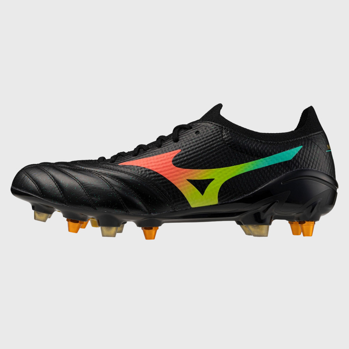 Mizuno Morelia Neo V Beta Eite Mix Rugby Boots Black/Lava Orange/Evening Primrose