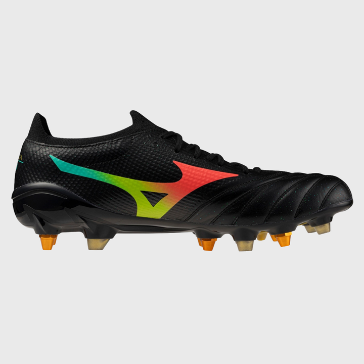 Mizuno Morelia Neo V Beta Eite Mix Rugby Boots Black/Lava Orange/Evening Primrose